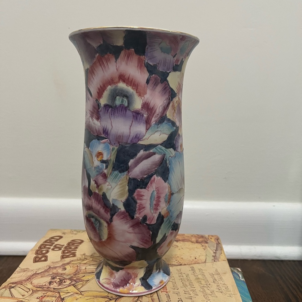 F. Atkins, Inc. Floral Ceramic Vase
